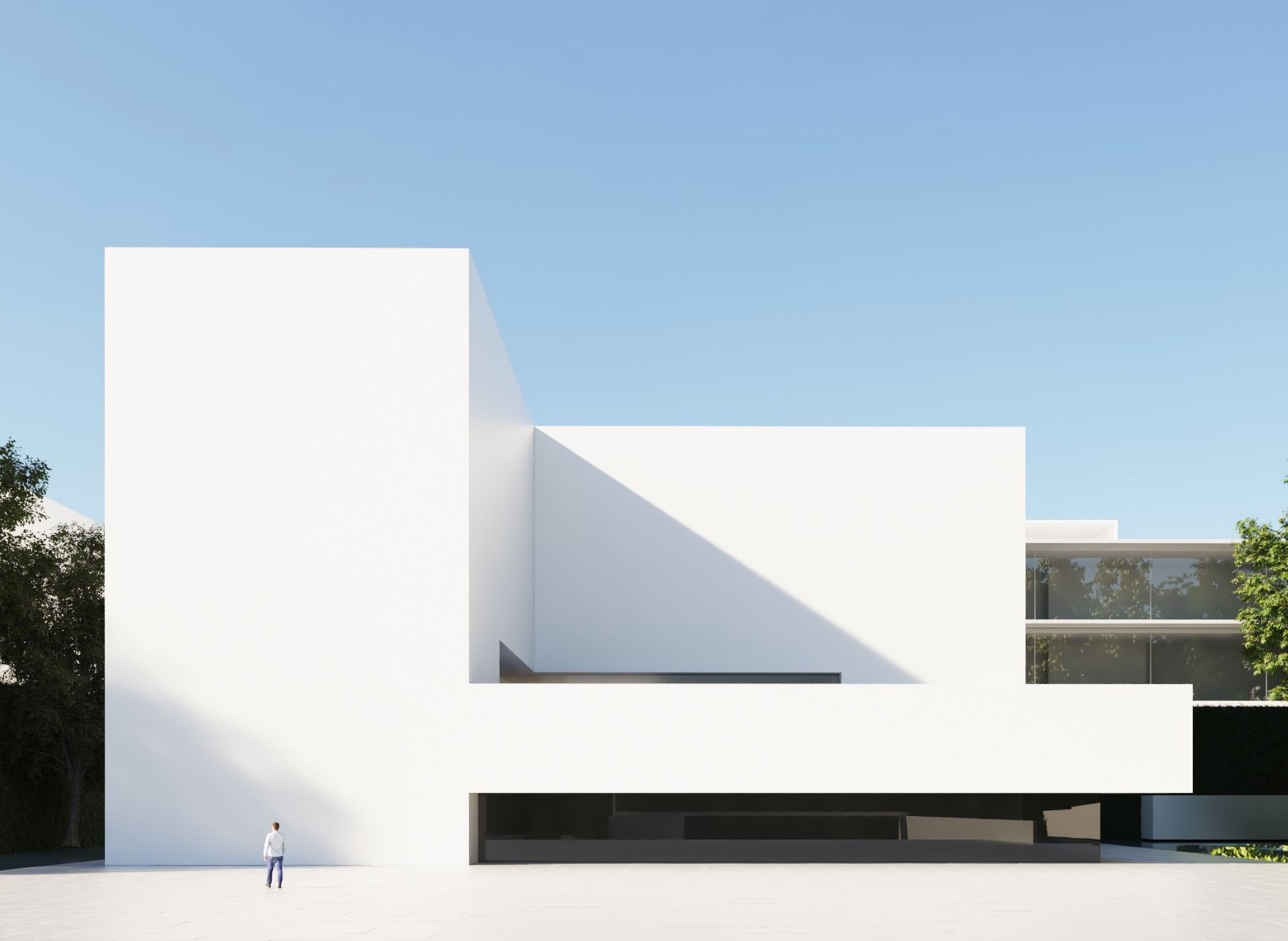 imágen de una estructura arquitectónica minimalista