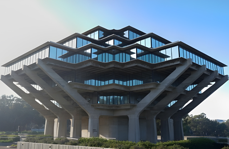 Biblioteca Geisel, una estructura modelo del brutalismo.